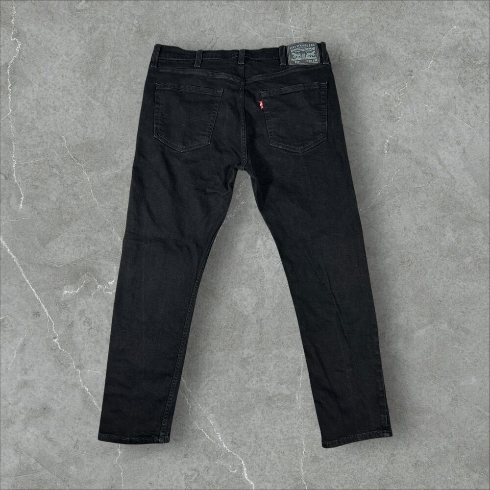 Levi's 512 Black Size 38x30 Slim Taper Leg Y2K Denim Pants Jeans